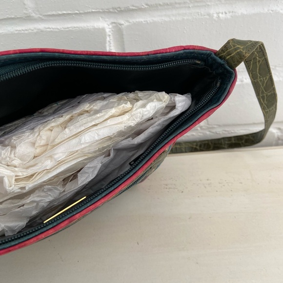 Womens Classic Vintage 1990 Sharif Multi-Colored Jewel Tone Shoulder Strap Purse - Picture 9 of 15